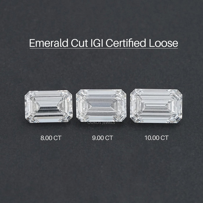 Emerald Cut Lab Grown Loose Diamonds