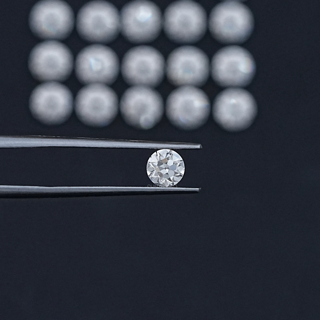 Old European Round Cut Flower Pattern Diamond Loose