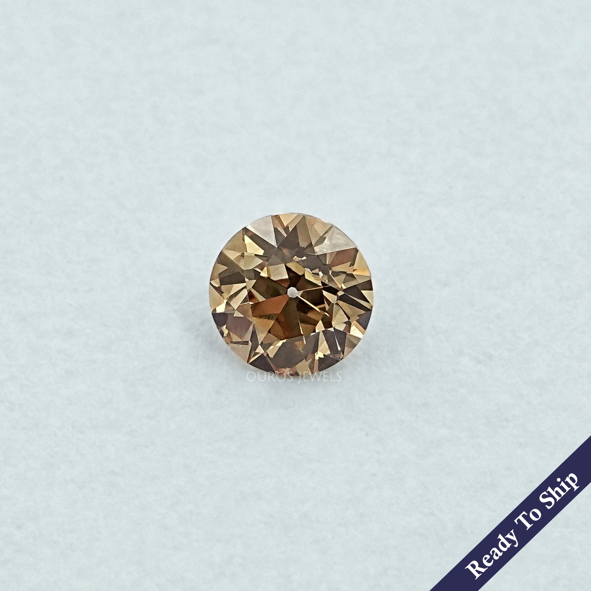 Champagne Old European Cut Round Lab Dimaond Loose