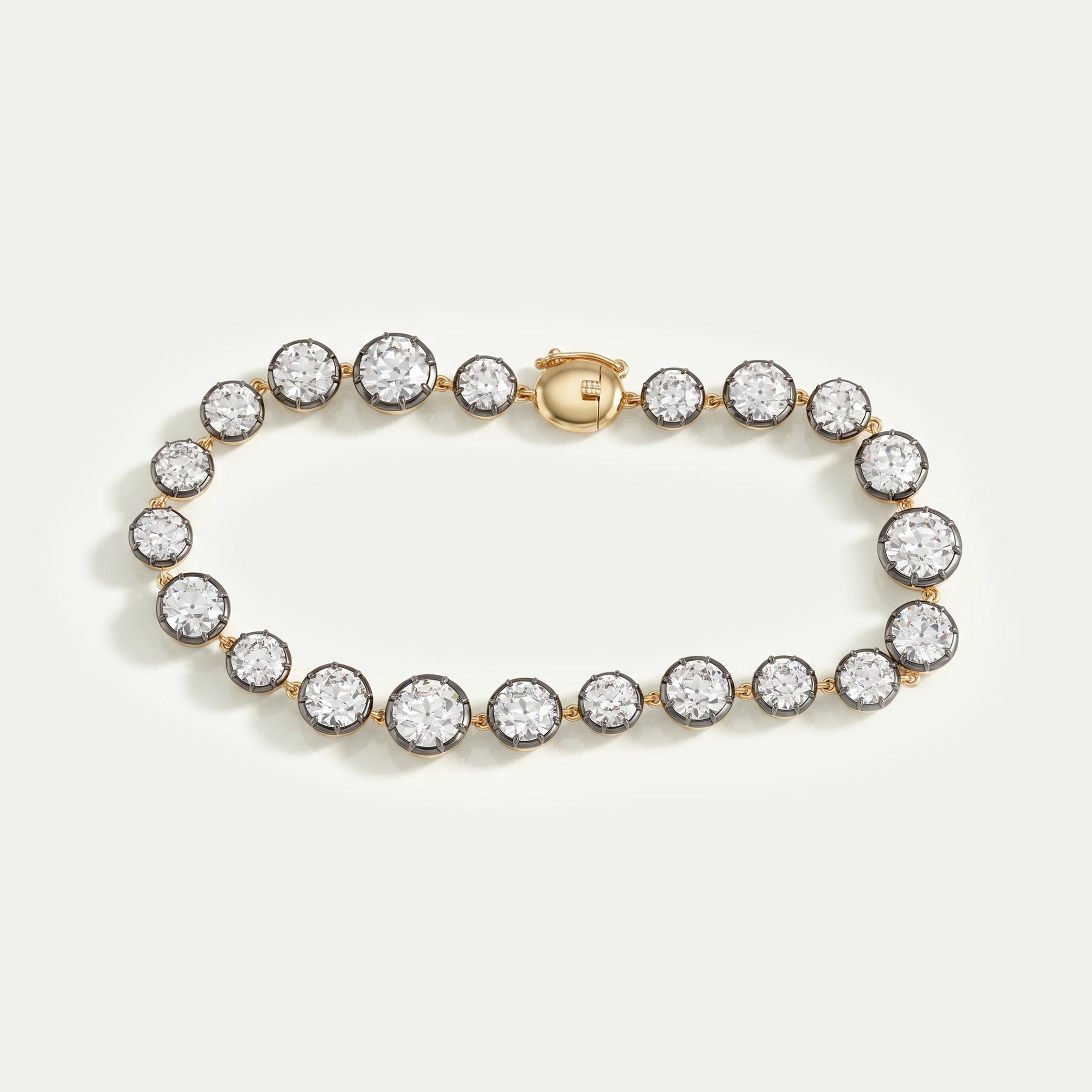 Vintage Old European Round Diamond Bracelet
