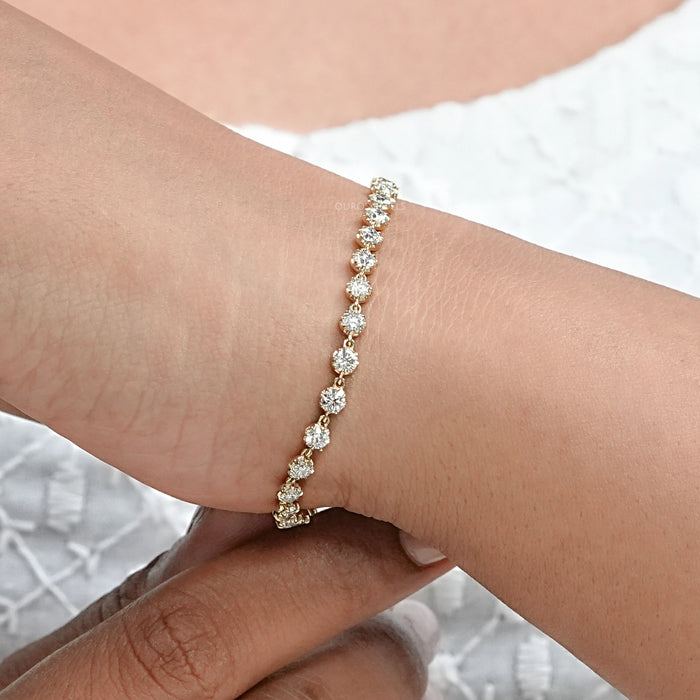 Vintage Old European Round Diamond Bracelet