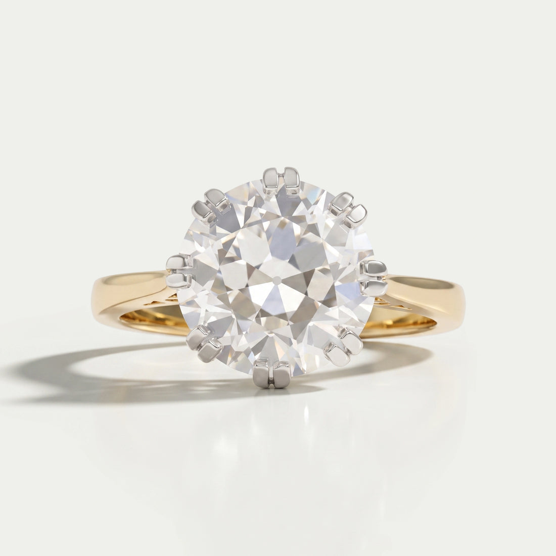 Old European Round Cut Solitaire Engagement Ring Rings