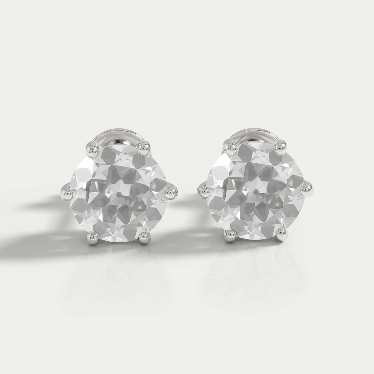 Old European Round Diamond Stud Earrings Earring