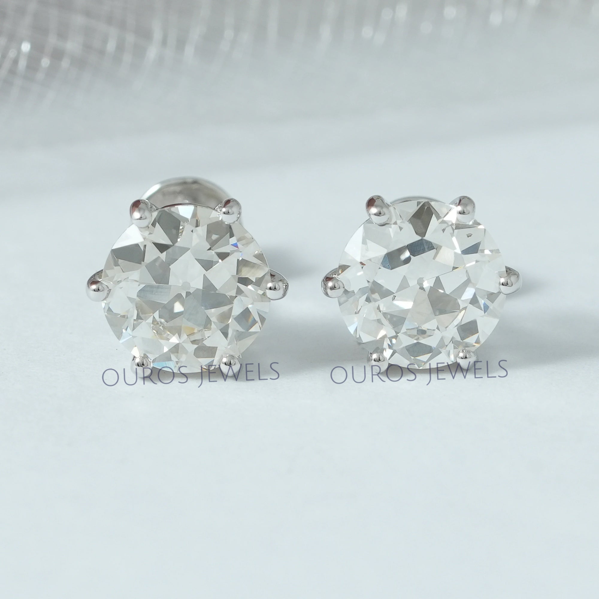 Old European Round Diamond Earrings Studs Earring
