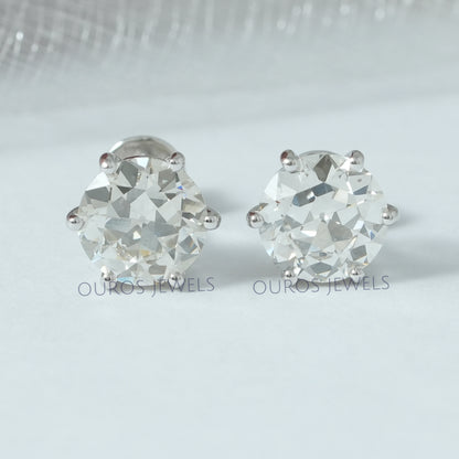 Old European Round Diamond Earrings Studs Earring