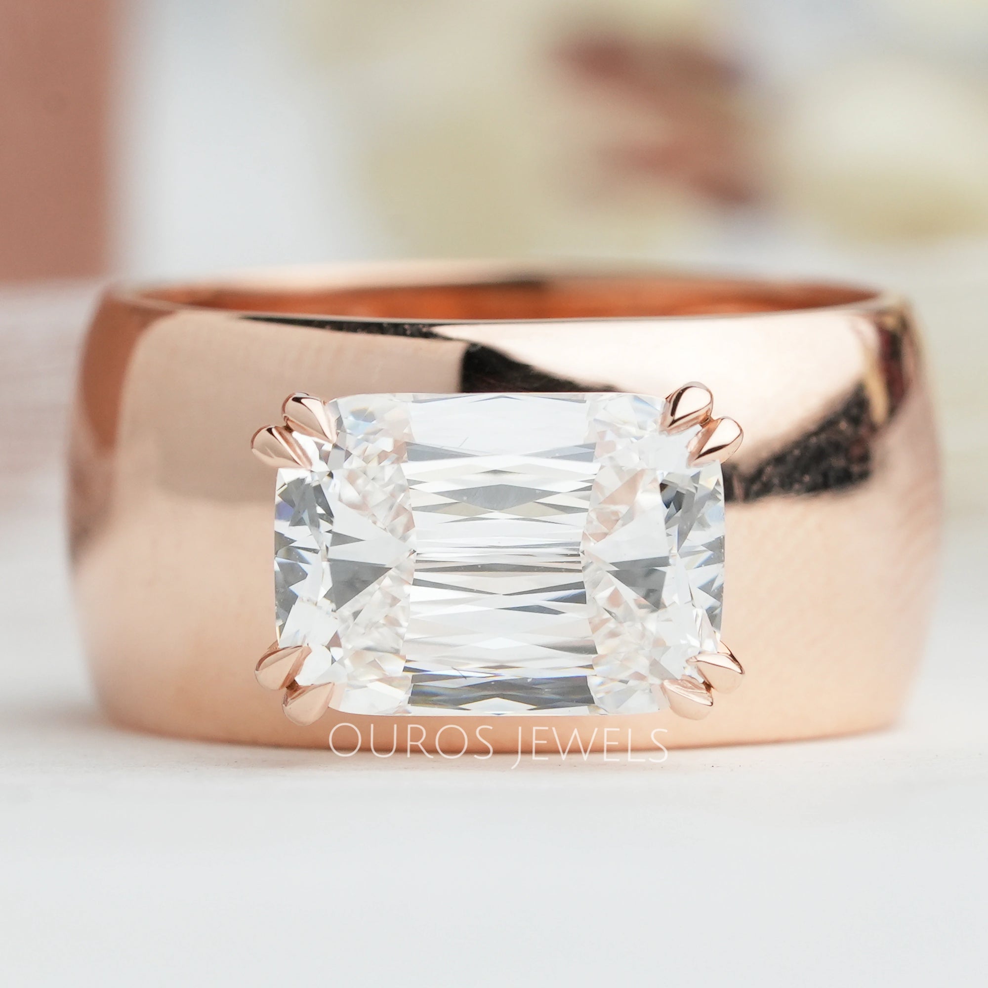 Criss Cut Lab Grown Diamond Engagement Ring