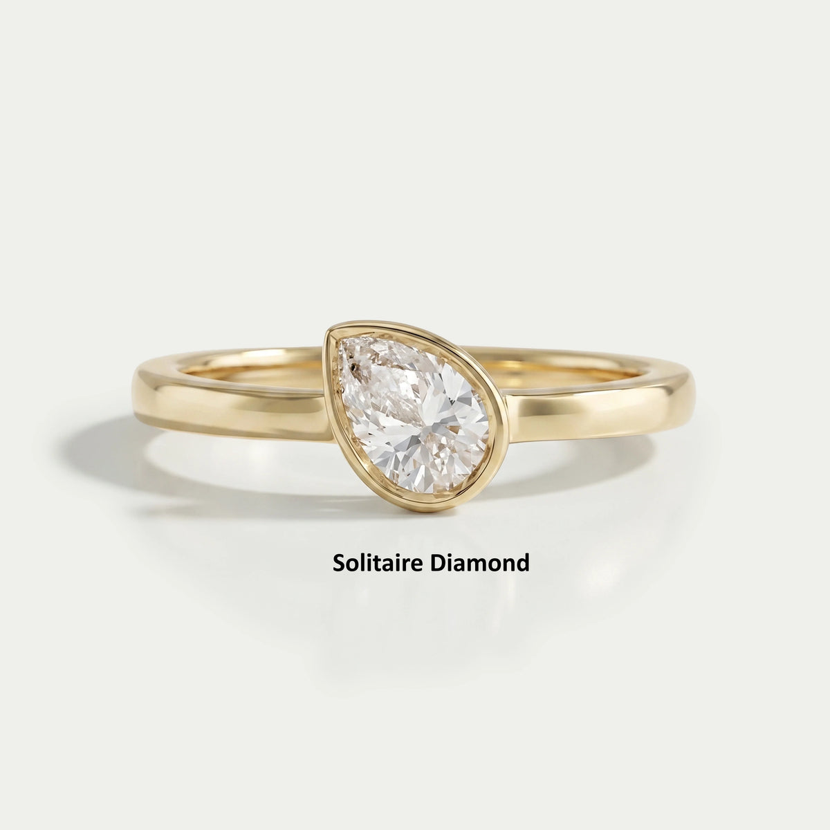 Bezel Set Lab Diamond Solitaire With Accent Ring Ring