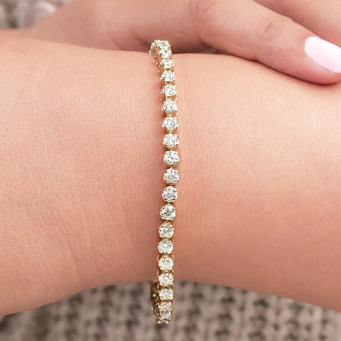 Round Lab Diamond Tennis Bracelet 