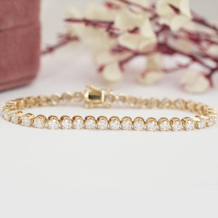 Round Lab Diamond Tennis Bracelet 