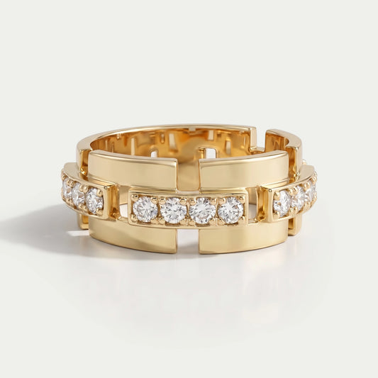 Round Lab Grown Diamond Wedding Band For Men