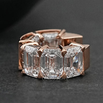 Emerald Lab Diamond Huggie Men's Earring Earring