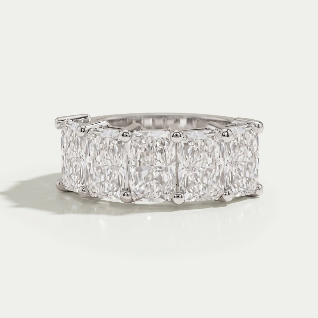 Five Stone Radiant Lab Diamond Wedding Ring Ring