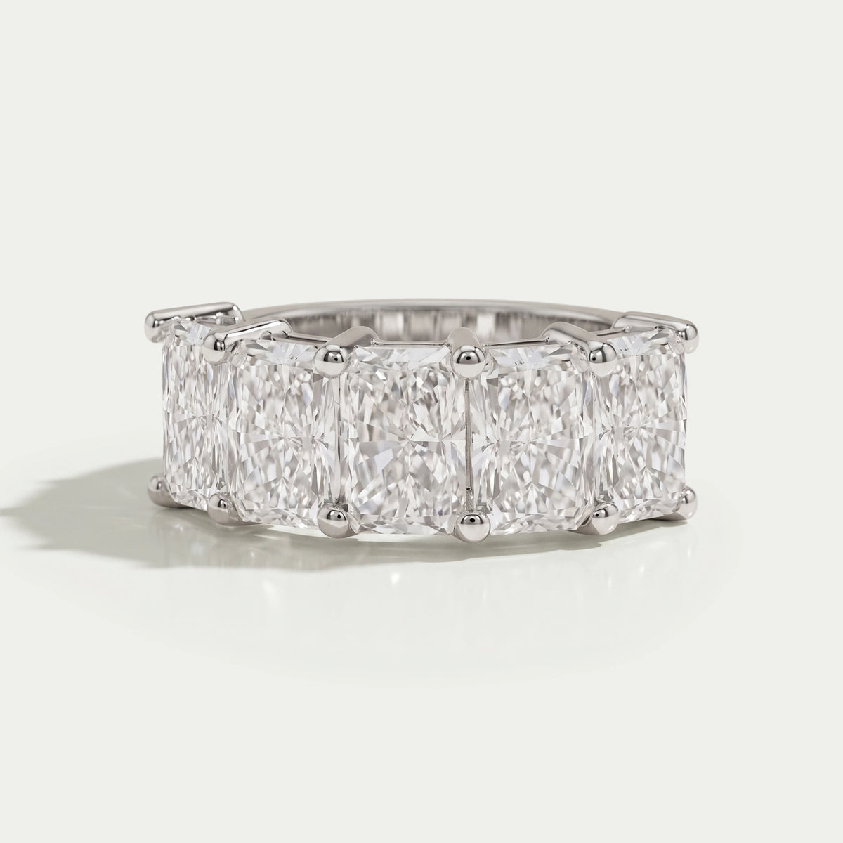 Five Stone Radiant Lab Diamond Wedding Ring Ring