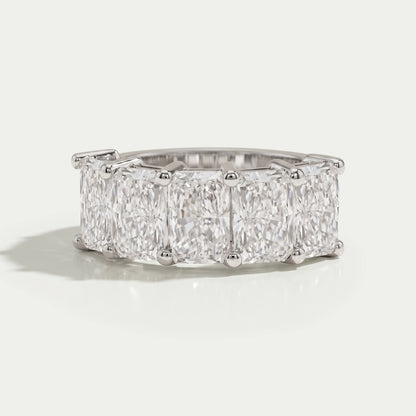Five Stone Radiant Lab Diamond Wedding Ring Ring