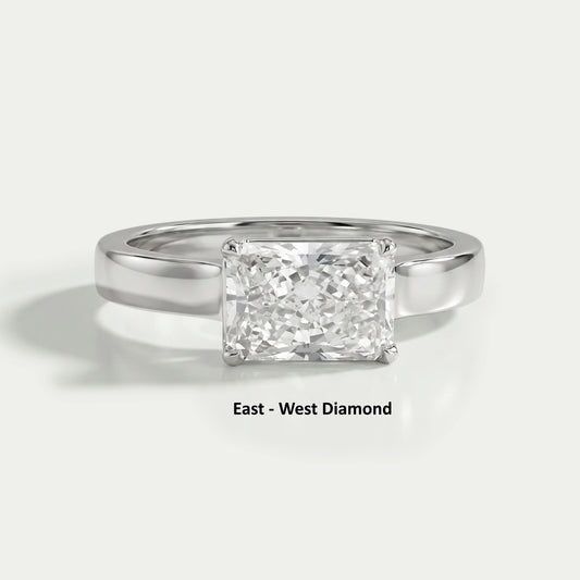 Radiant Lab Diamond Solitaire Engagement Band