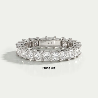 Princess Lab Diamond Eternity Wedding Band Ring