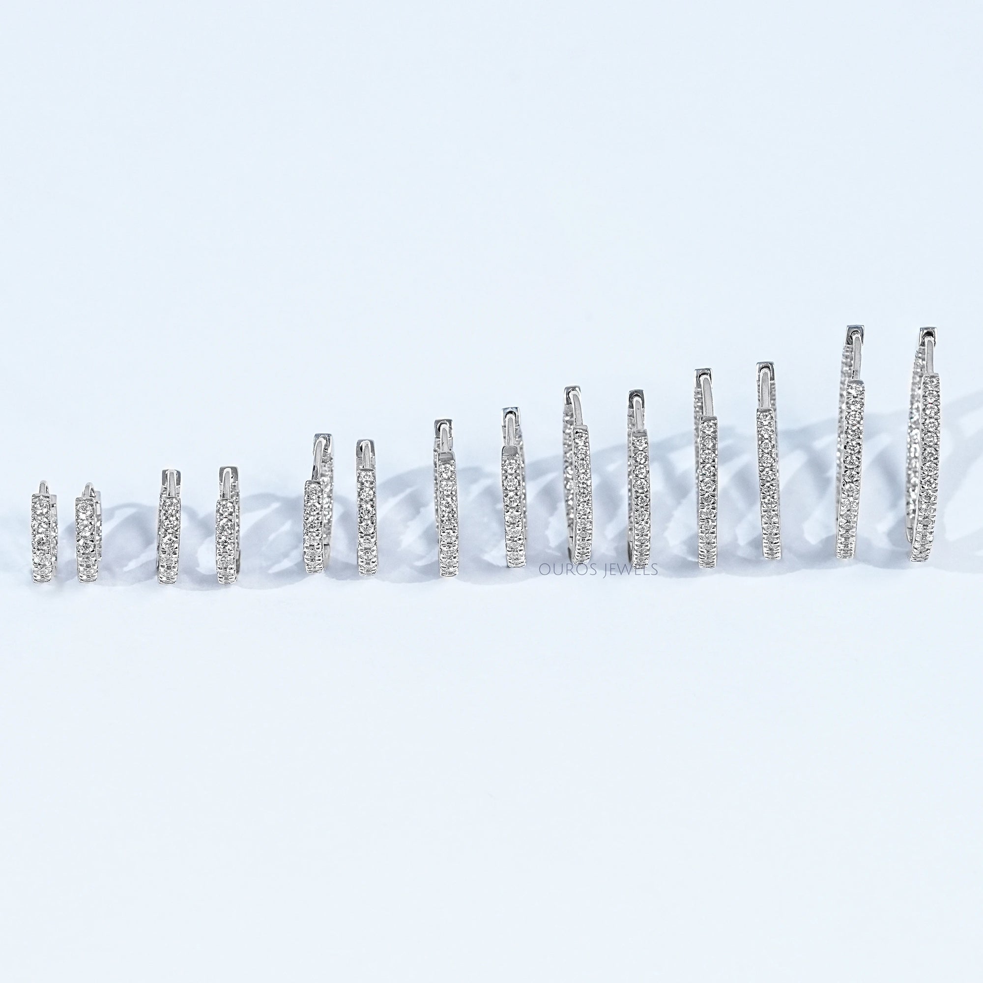 Lab Grown Round Diamond Hoop Earrings Earring