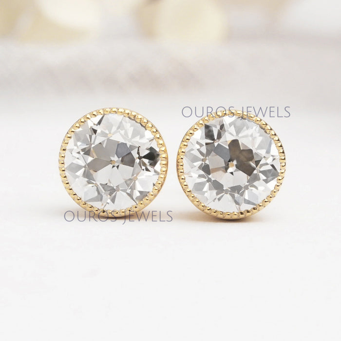 Vintage OEC Round Diamond Stud Earrings