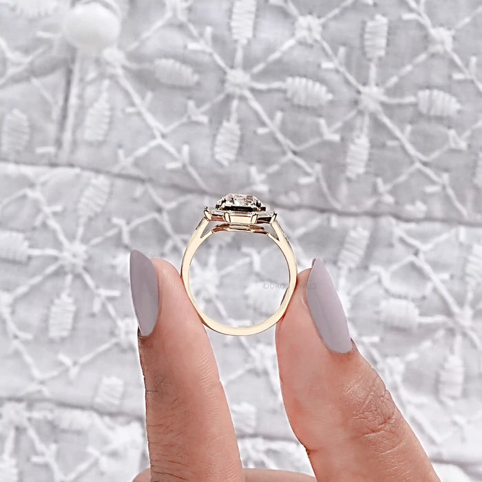 Old European Round Cut Lab Grown Diamond Halo Ring