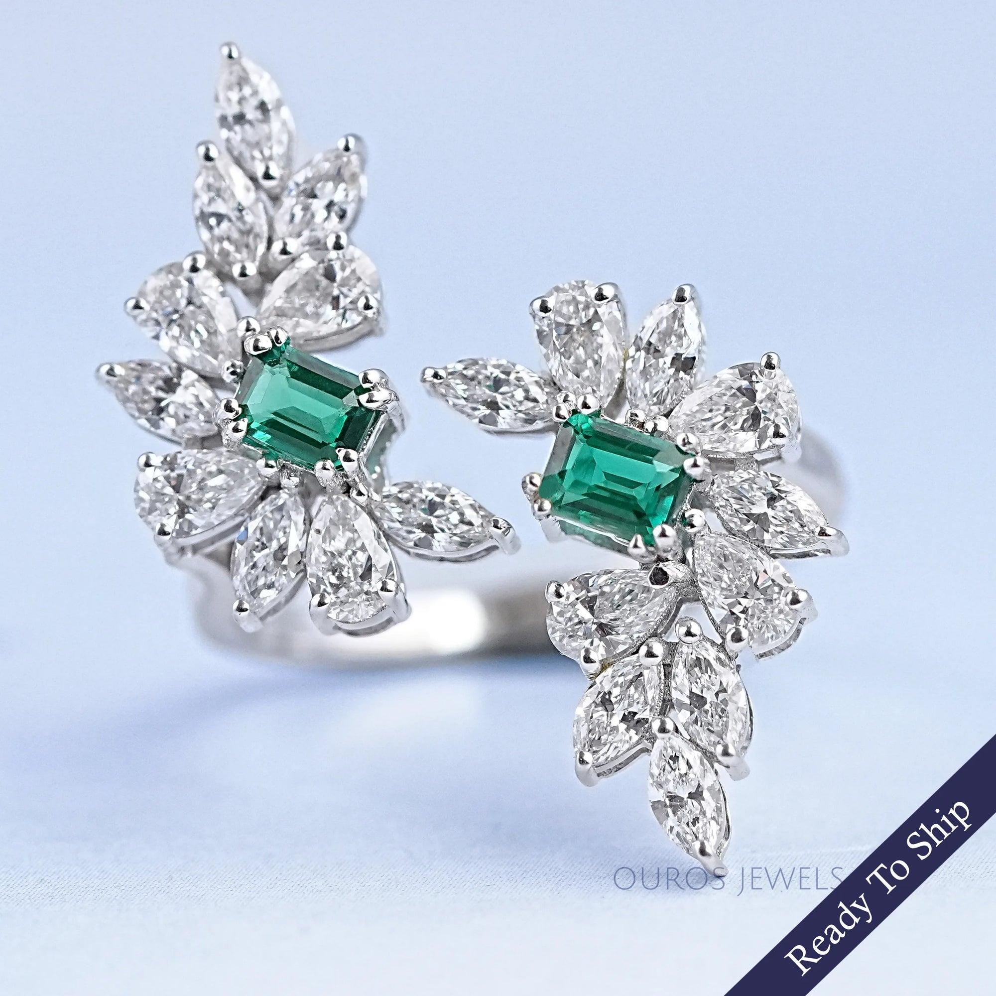 Multi Shape Lab Diamond Bypass Ring