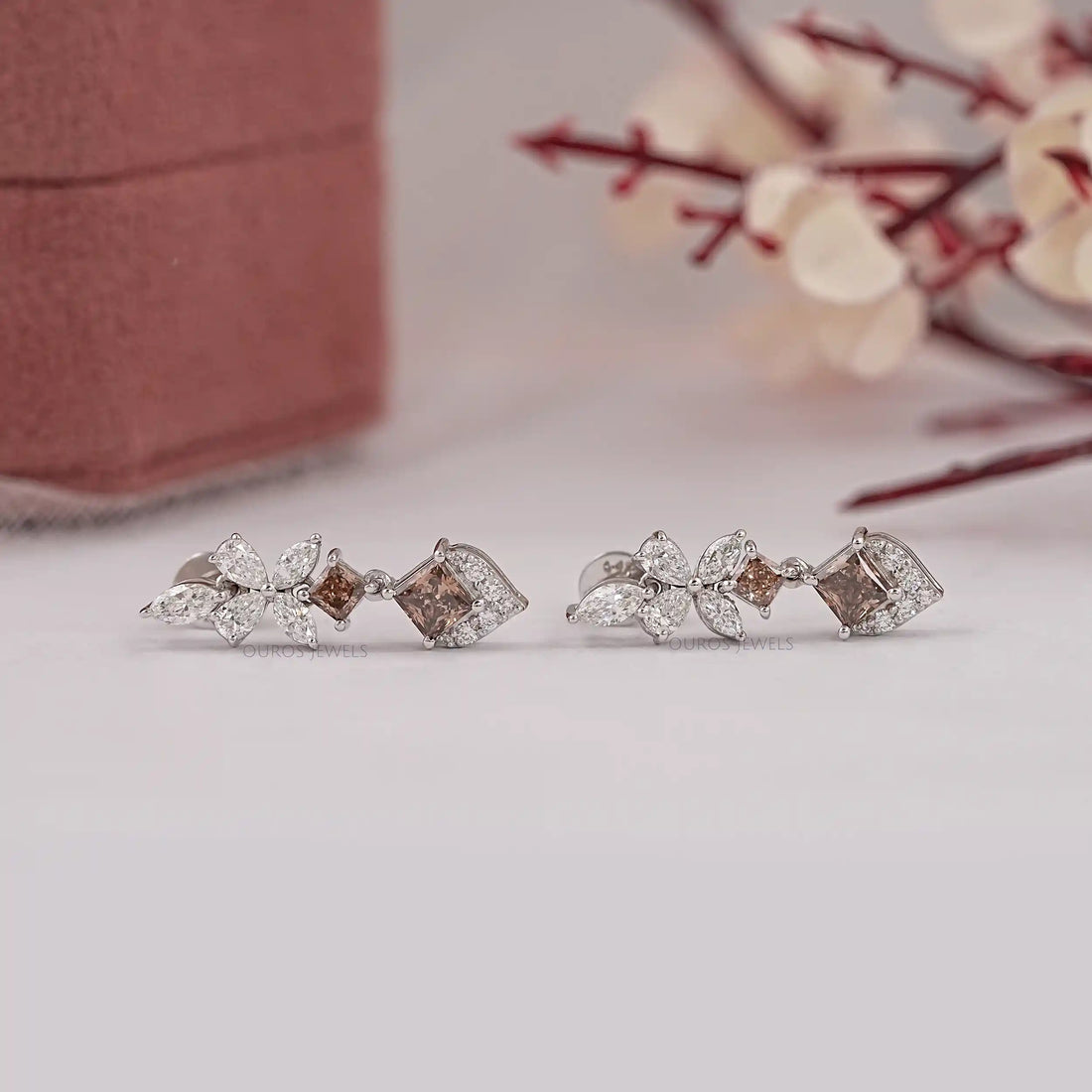 Chocalate Princess Lab Diamond Drop Earrings Earrings