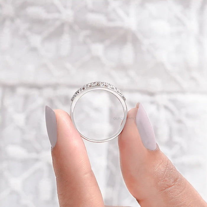 Fancy Brown Round Diamond Pave Set Engagement Ring