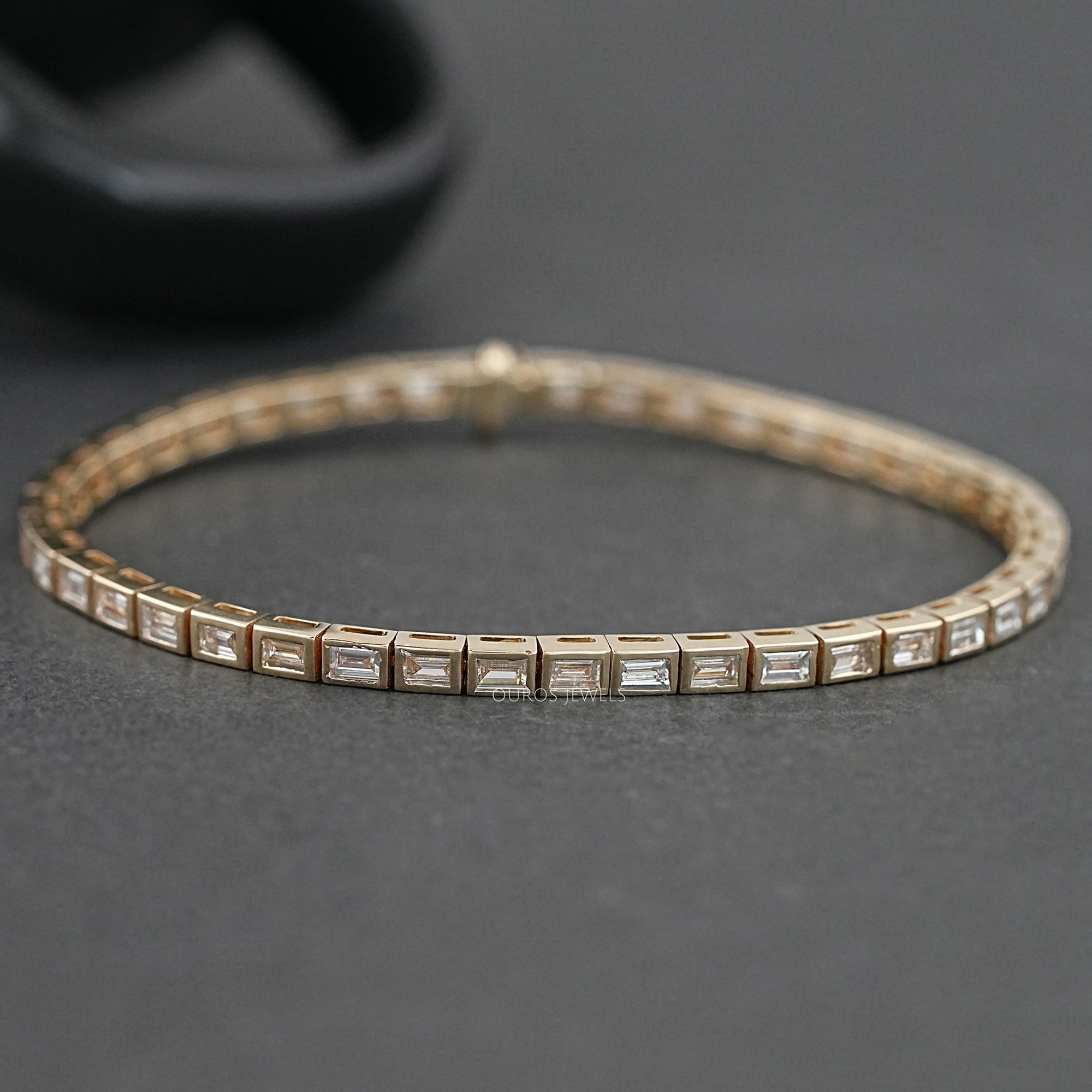 Straight Baguette Cut Channel Set Tennis Bracelet Bracelet