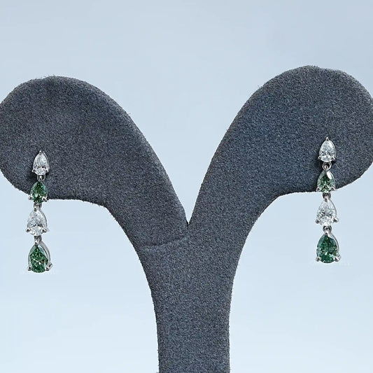 Pear Cut Lab Diamond Dangle Earrings Earrings