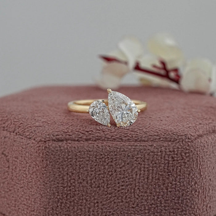 Two Pear Lab Diamond Toi Moi Engagement Ring