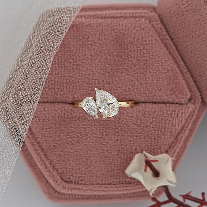 Two Pear Lab Diamond Toi Moi Engagement Ring