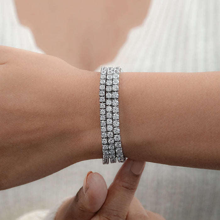 Round Diamond Tennis Bracelets for Women