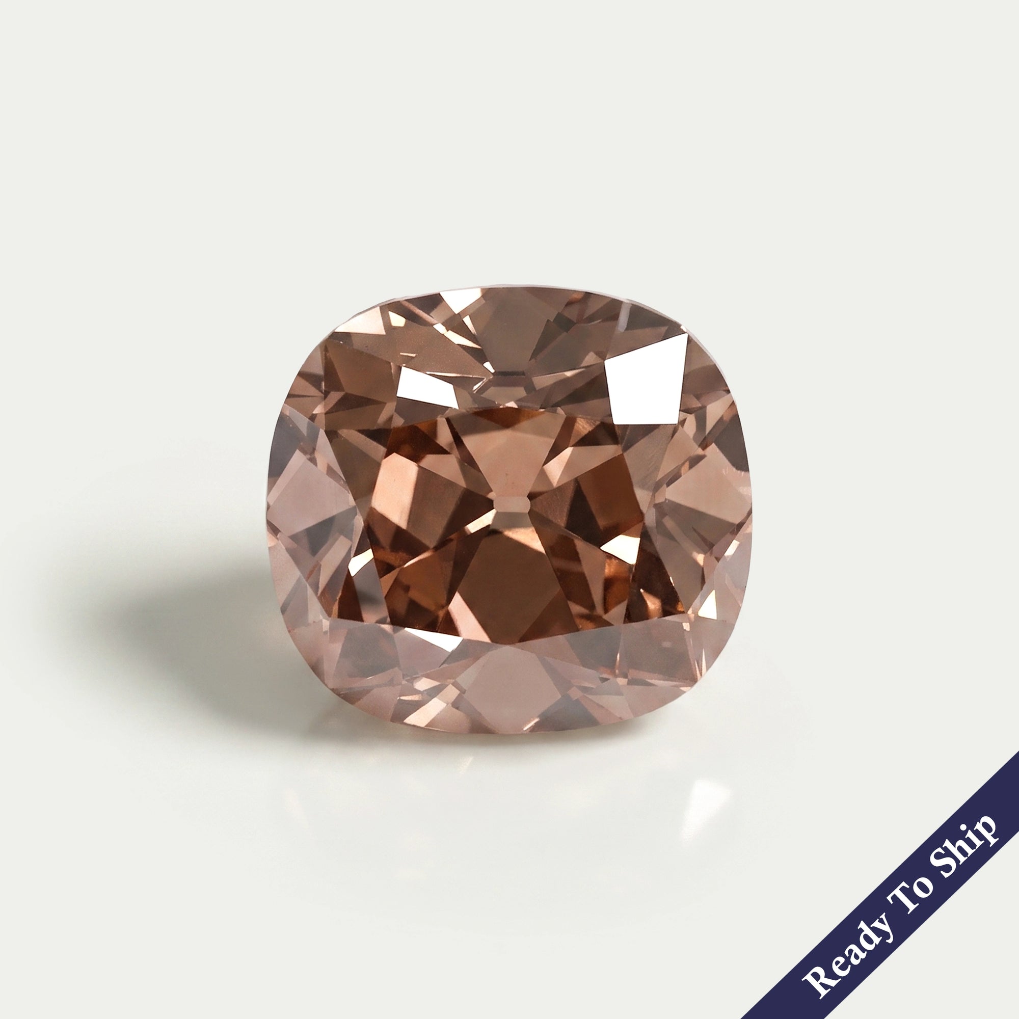 5.08 CT Old Mine Cushion Cut Champagne Diamond Loose