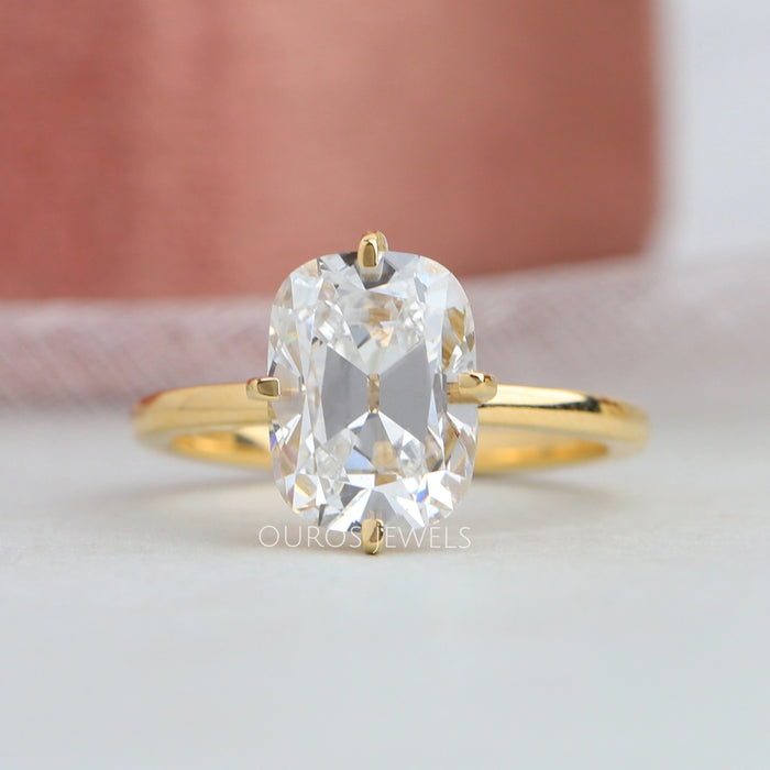 Old Mine Cushion Cut Diamond Engagement Ring