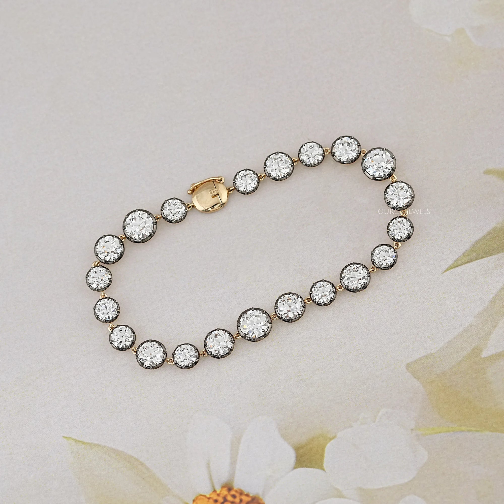 Vintage Old European Round Diamond Bracelet