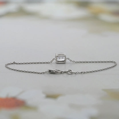 Multi Lab Diamond Bezel Set Solitaire Chain Bracelet 