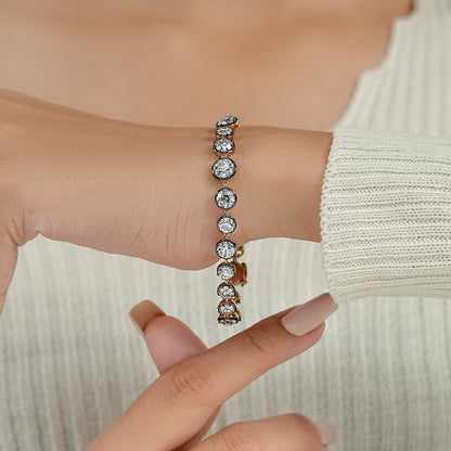 Vintage Old European Round Diamond Bracelet