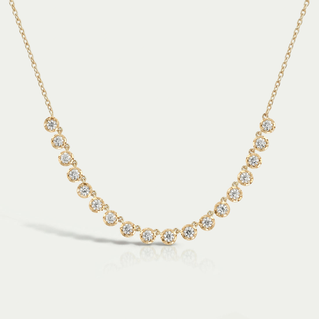 Old European Round Lab Grown Diamond Necklace Necklaces