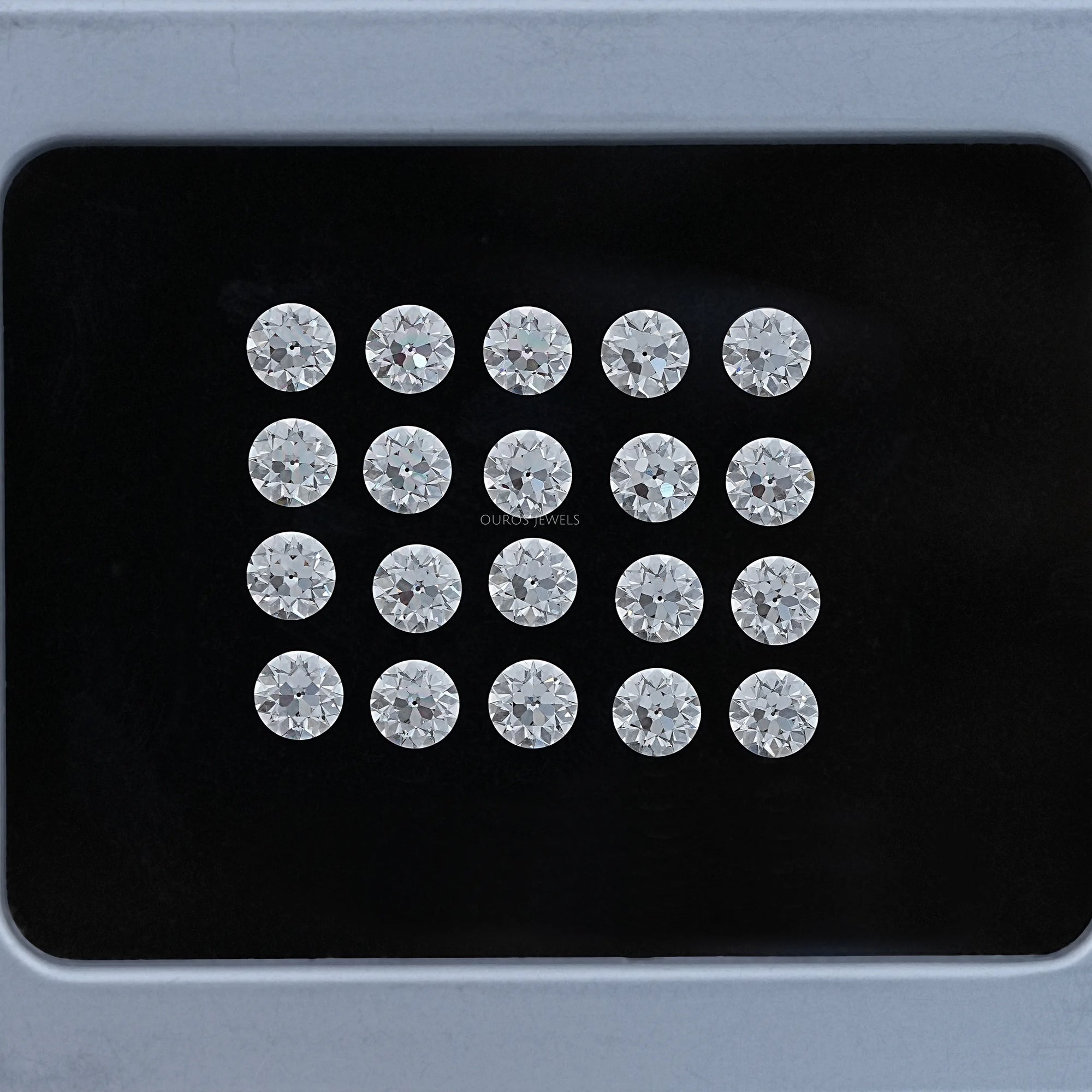 Old European Round Cut Flower Pattern Diamond Loose