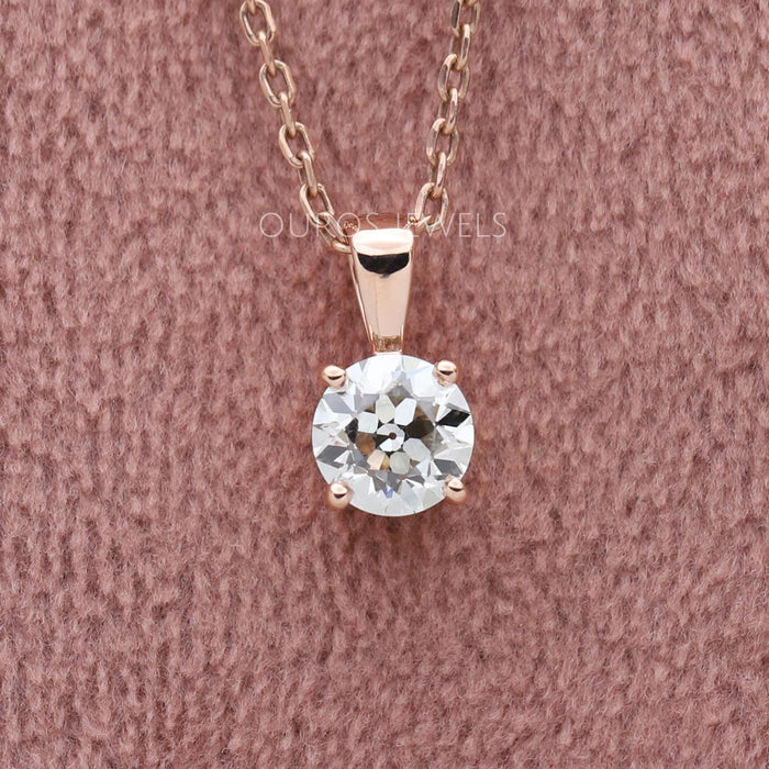 Solitaire Old European Cut Diamond Pendant