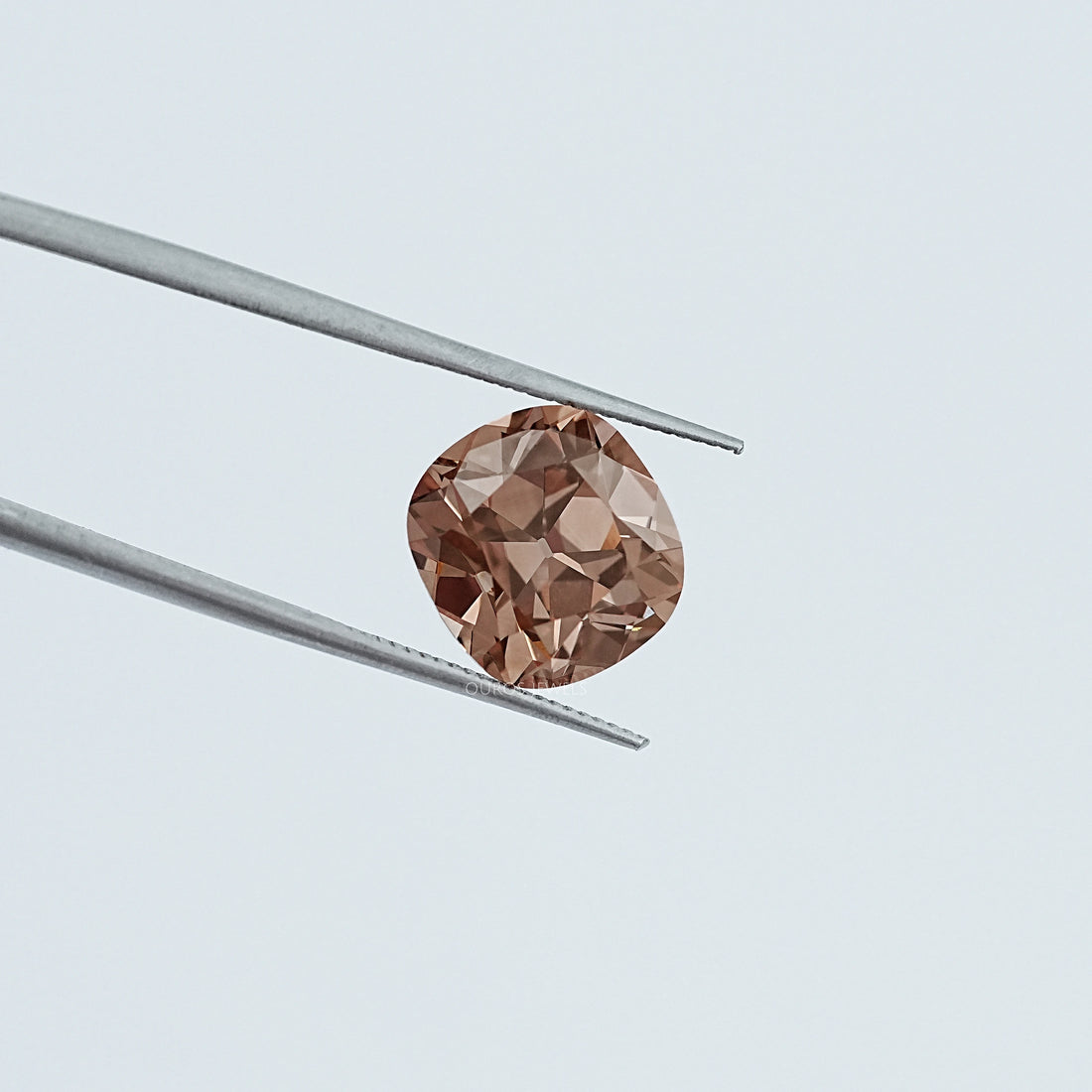 5.08 CT Old Mine Cushion Cut Champagne Diamond Loose