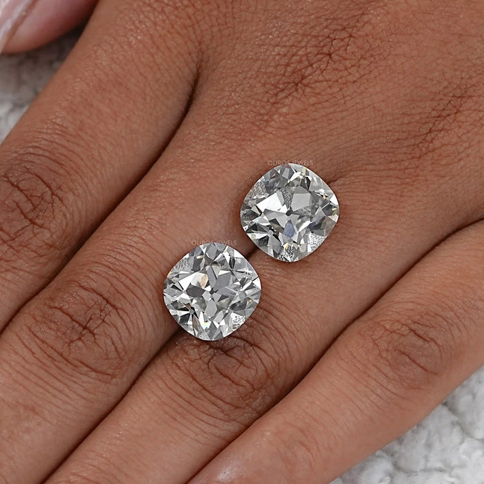 Old Mine Cushion Cut Lab Grown Diamond Matching Pair