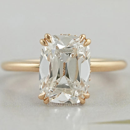 Old Mine Cushion Lab Diamond Solitaire Ring Rings