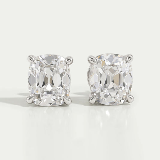 Old Mine Cushion Lab Diamond Stud Earring