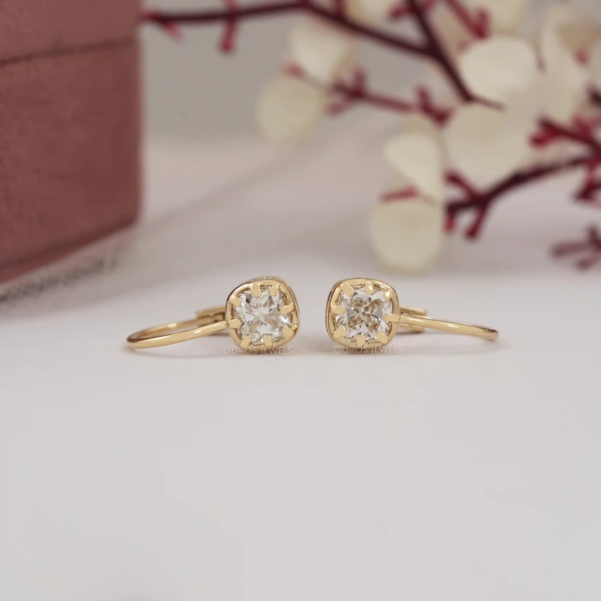 Cushion Lab Diamond Drop Dangle Earring