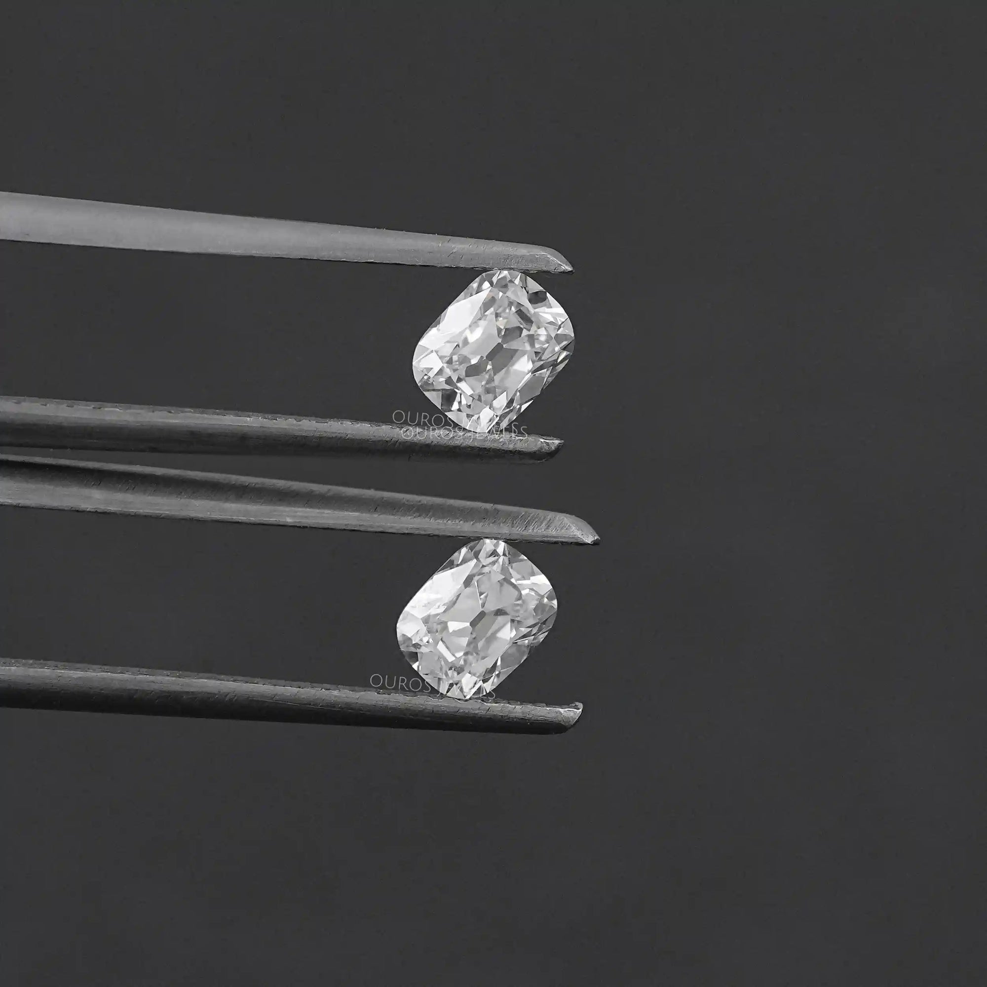 Lab Diamond Old Mine Cushion Matching Pair Loose