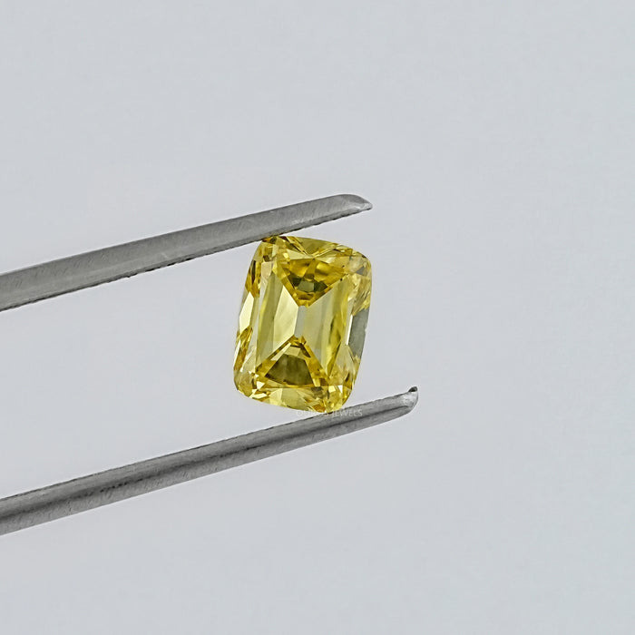 Yellow Old Mine Elongated Cushion Cut Lab Grown Diamond