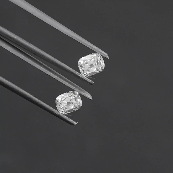 Old Mine Cushion Cut Lab Grown Diamond Pair