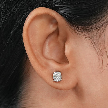 Old Mine Cushion Lab Diamond Stud Earring
