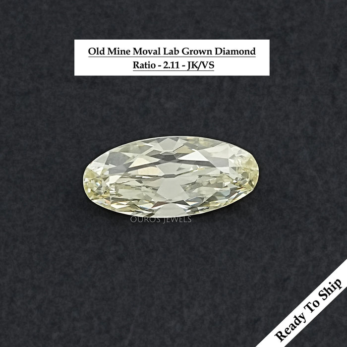 Old Mine Moval Cut Lab Grown Diamond - JK
