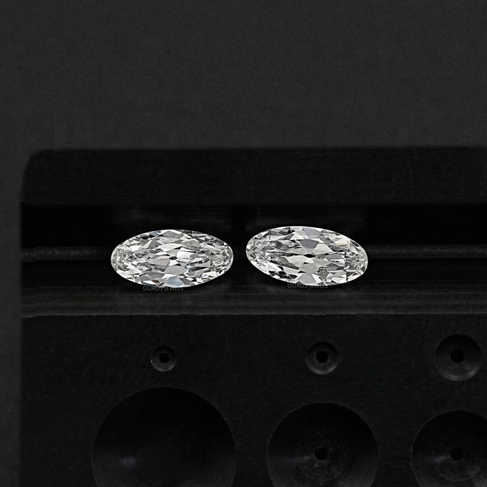 Old Mine Moval Cut Lab Diamond Matching Pair